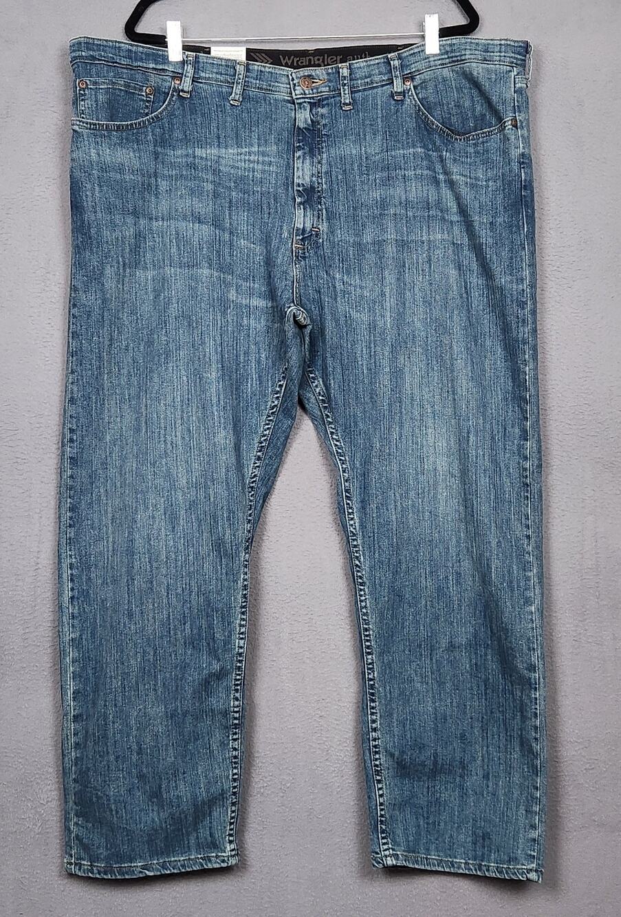 WRANGLER AUTHENTICS Jeans Mens 34x29 Blue Denim 5 Pocket Straight Leg Stretch